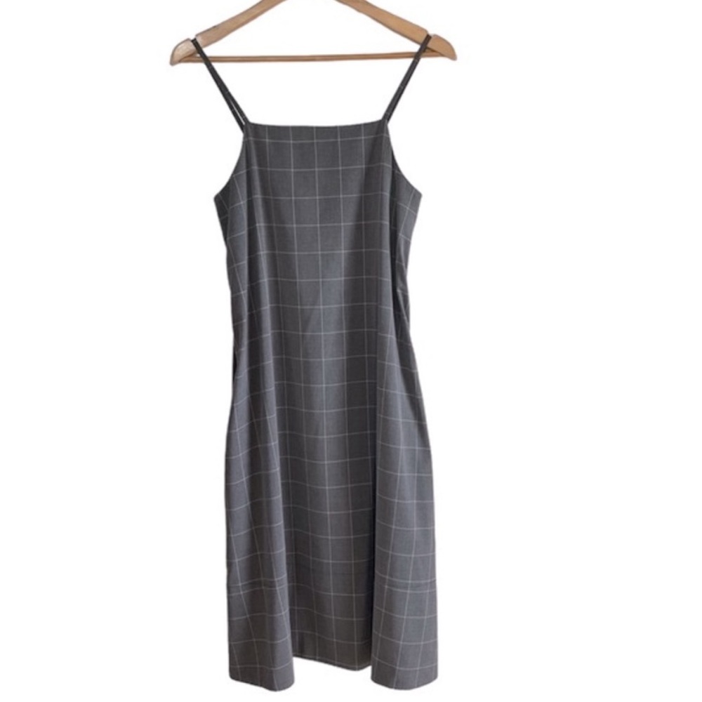 Oak + Fort a-line midi dress square neckline & pockets Sz M excellent condition